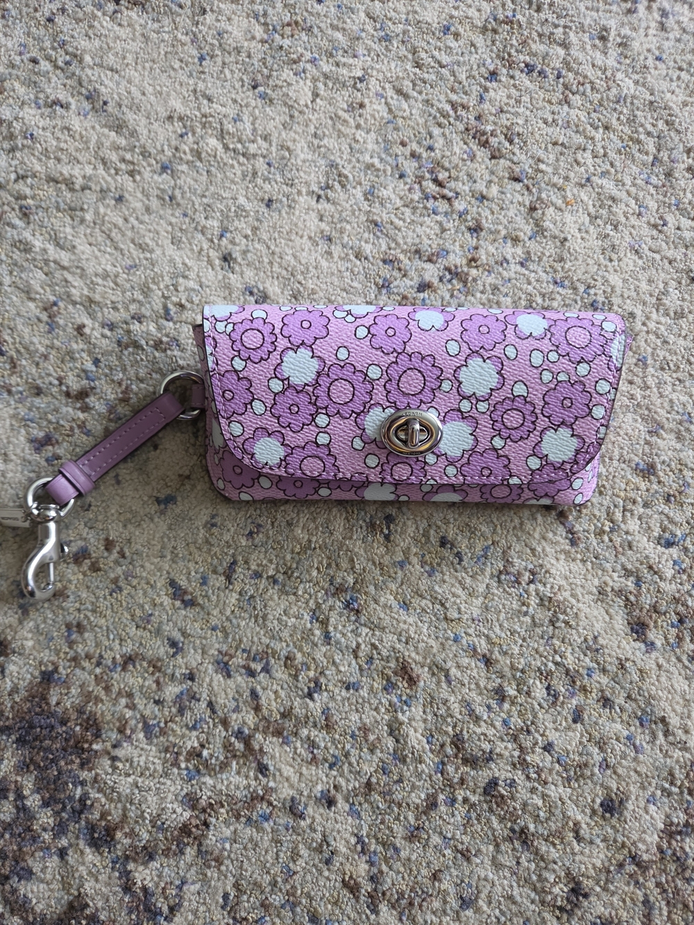 Coach Purple Floral Sunglasses Case